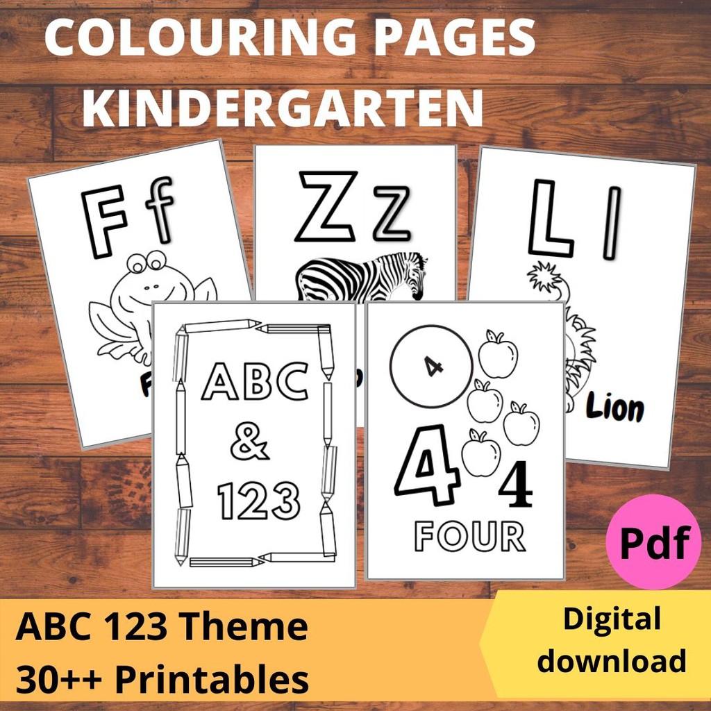 Printables Colouring Pages Buku Mewarna Pdf Abc 123 Shopee Malaysia