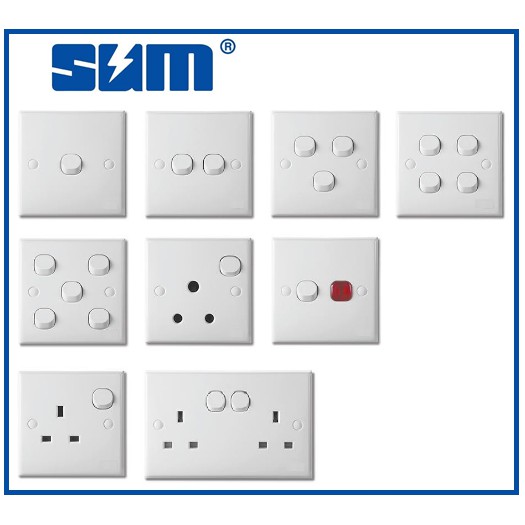 SUM SWITCHES WITH SIRIM 13A 1G / 13A 2G / 15A / 20A / 1G1W / 2G1W ...