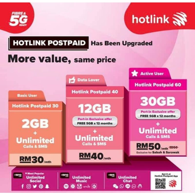 Postpaid 60 hotlink Maxis offers