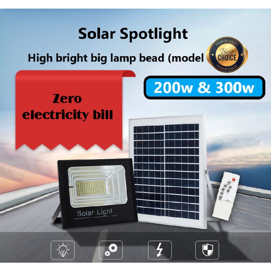 Solar Light Led 200W Flood Light Solar Powered Spotlight Solar Floodlight Outdoorlight