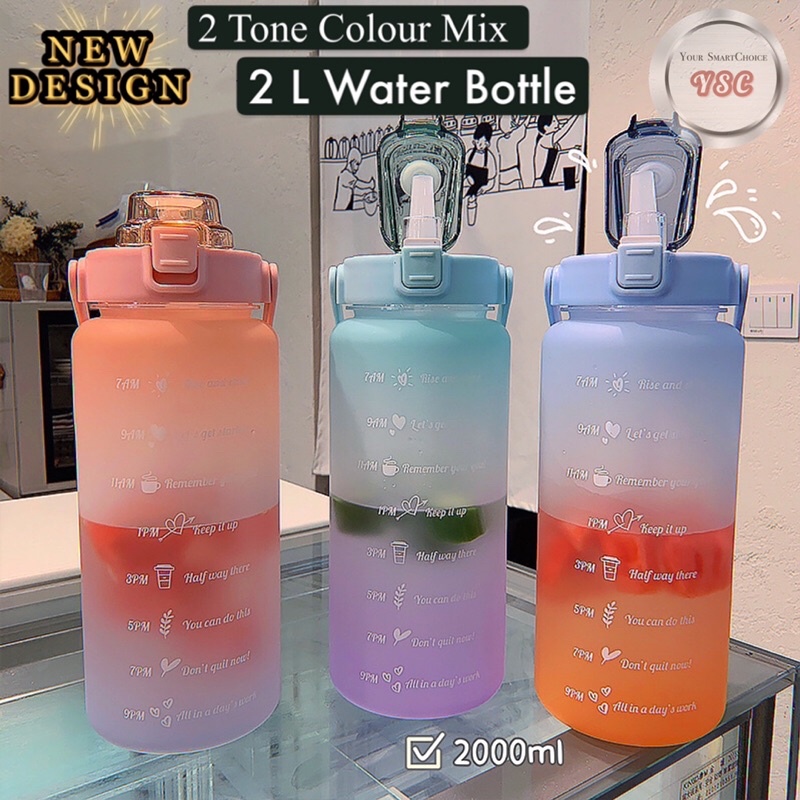 [Buy 1 Free1] 2 Litre Large Capacity Portable Water Bottle BPA Free ...