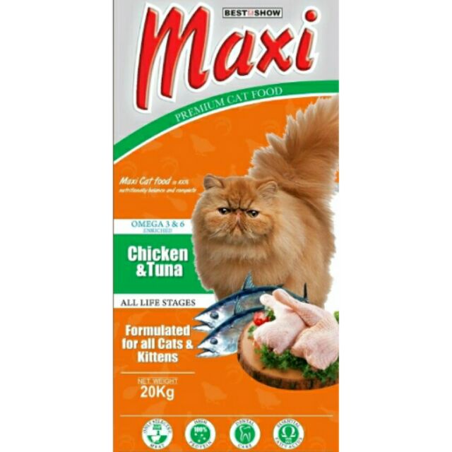 Maxi Premium Cat Food Chicken and Tuna 20kg | Shopee Malaysia