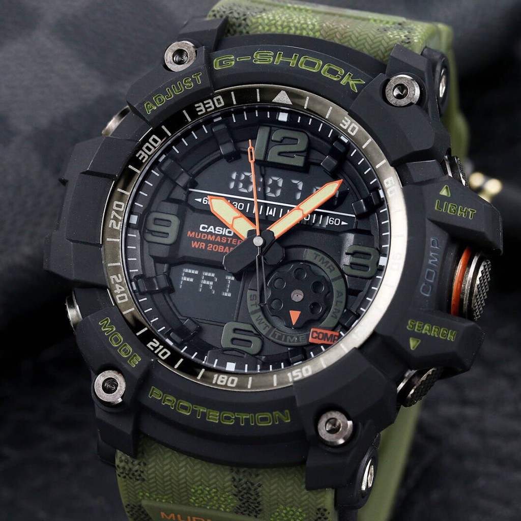 GA G-SHOCK GG-1000 MUDMASTER Army Green Watch Men Sport Watches GG ...