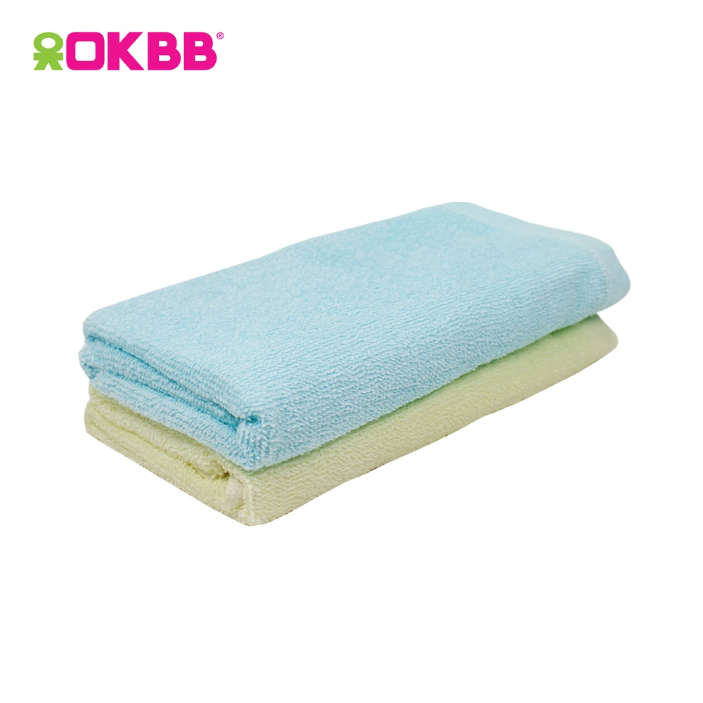 OKBB 2-IN-1 BABY BATH TOWEL 2PCS/PACK TW101
