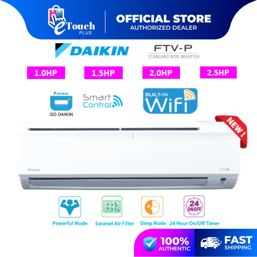 Daikin Wifi R32 Smart Control Air Conditioner (1.0HP FTV28PB/1.5HP ...