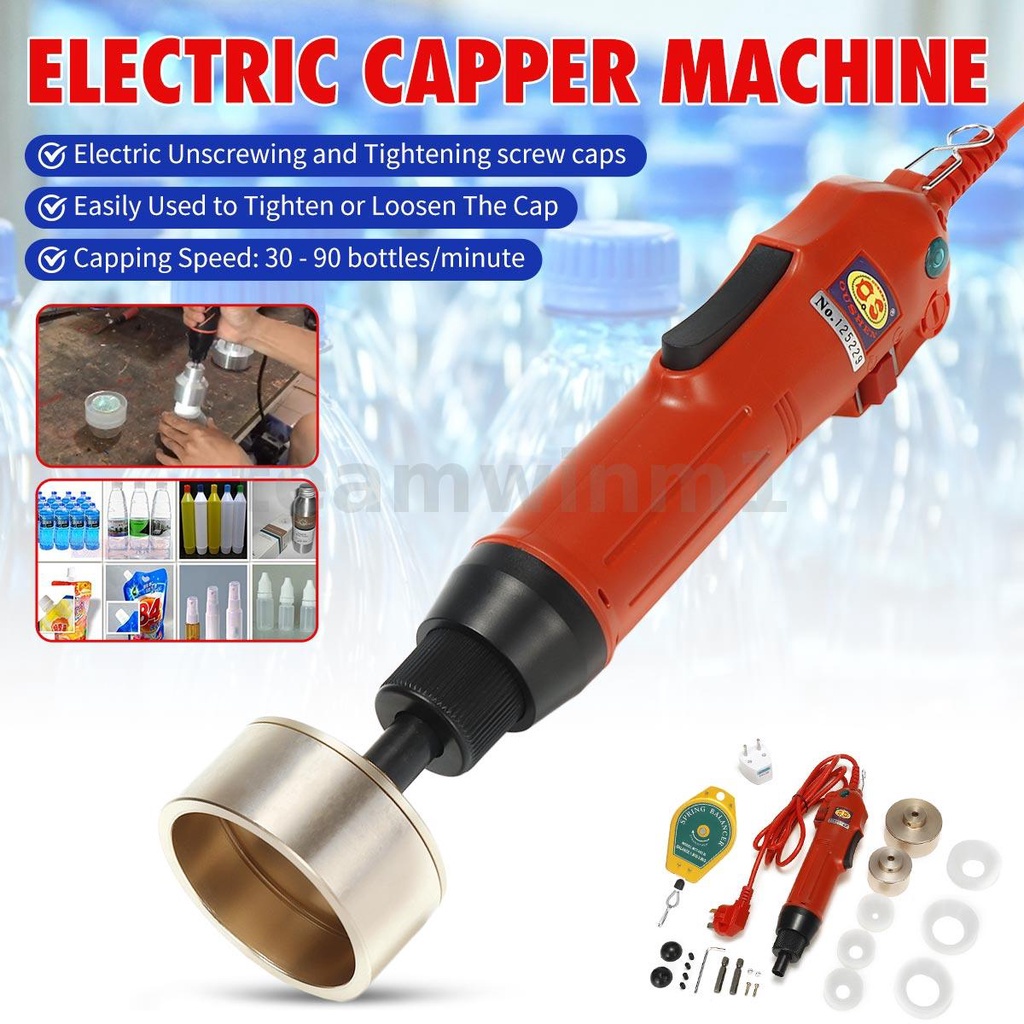1050mm Handheld Electric Bottle Capping Caps Sealer Sealing Capper