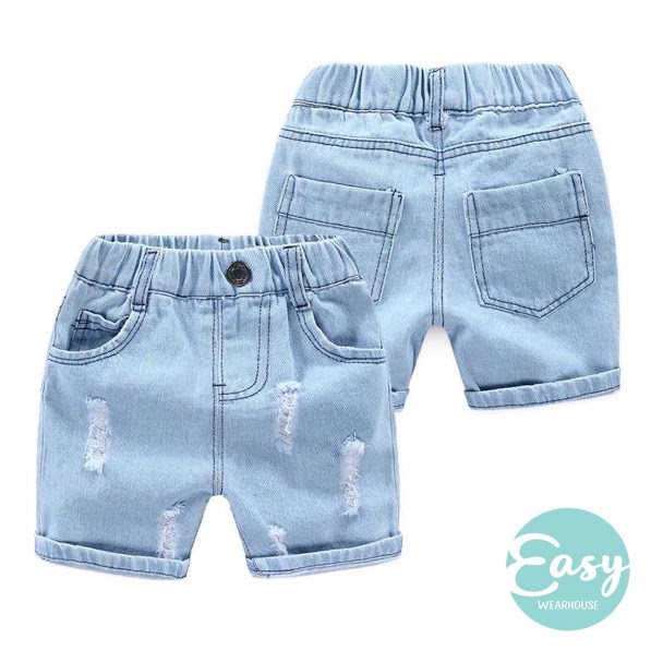 boys ripped jean shorts