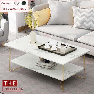 Layers Coffee Table Side Table With Metal Bracket Legs The L120cm Double Shopee Malaysia