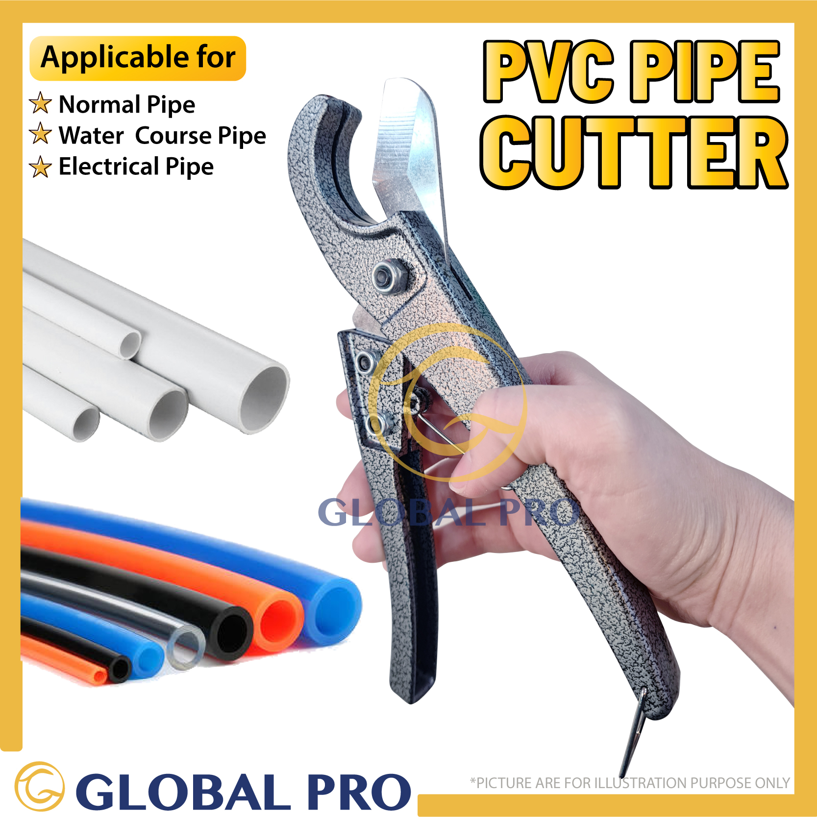 SHAI PP-R Cutter PVC Cutter Cuts up to 30mm Ratcheting Cutter One-hand Fast Pipe Cutting Tool Maintenance Plumber