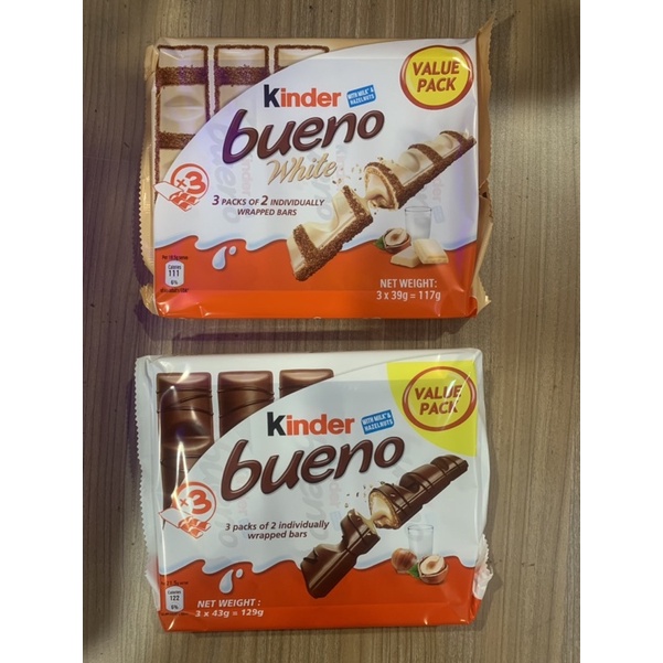 Kinder Bueno Milk White Chocolate T Pack X Bar G Shopee Malaysia