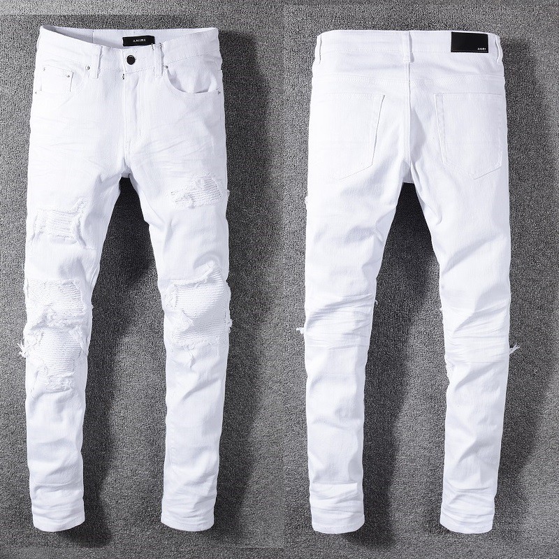 white pants with holes
