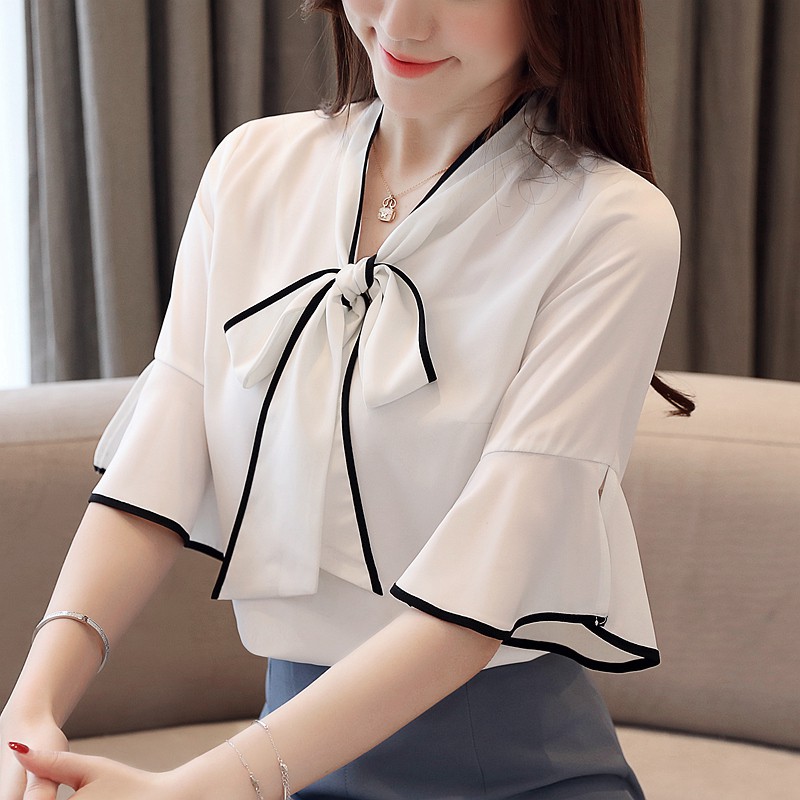 korean white blouse