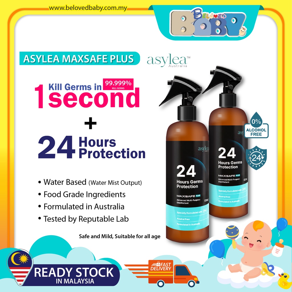 Asylea Maxsafe Plus 24 hours Protection Food Grade Disinfectant (100ml