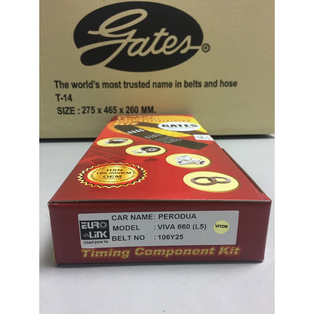 PERODUA VIVA 660 TIMING KIT SET (GATES)(106Y25)  Shopee 