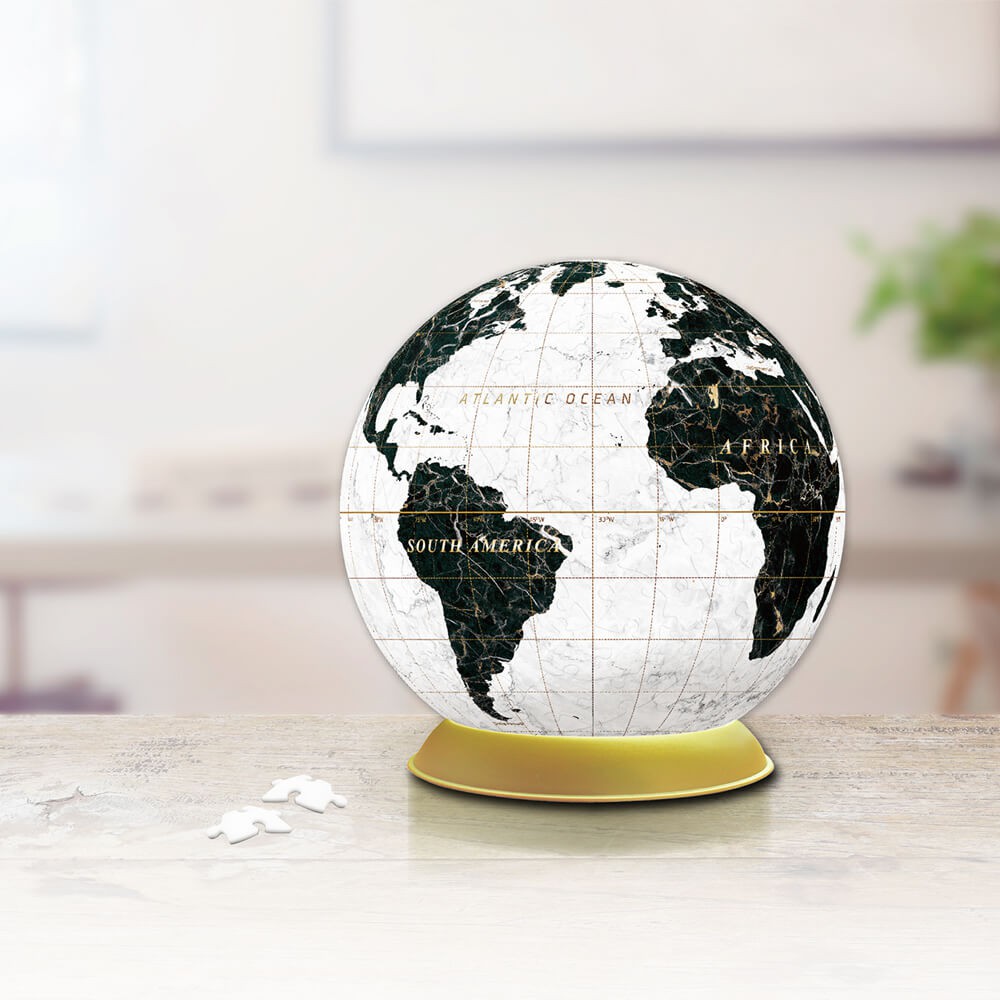 GLOBE 540 - Puzzle Globe 9" Plate Stand - Marble Earth (540 Pcs)