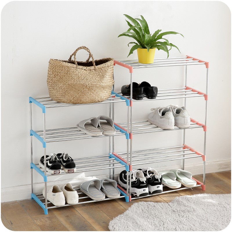 3 4 Tie Shoe Rack For Wall Bench Shelf Closet Organizer Storage Box Stand Shopee Malaysia