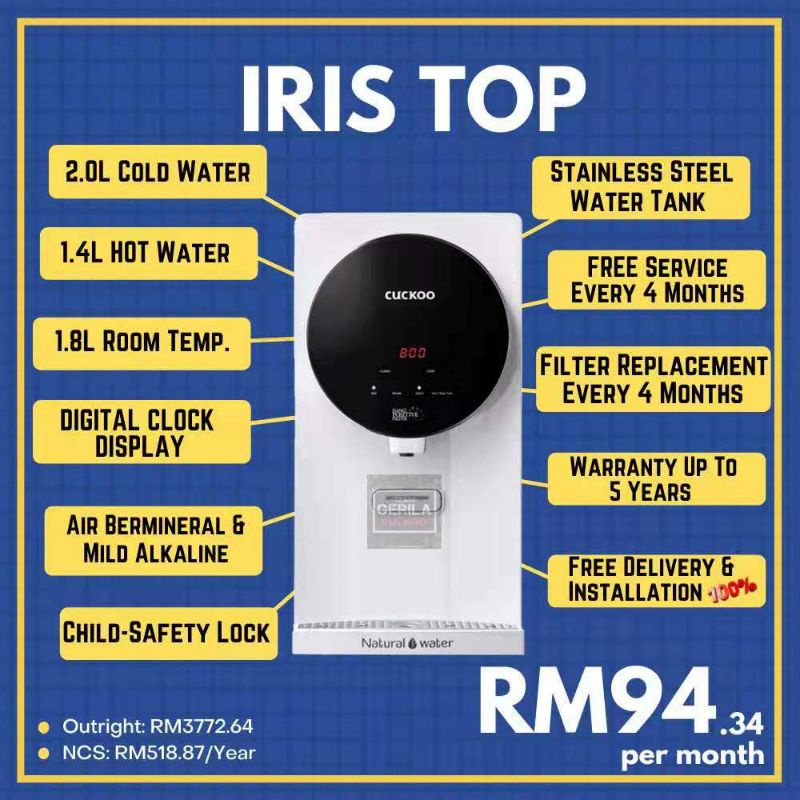 Buy Cuckoo Penapis Air Iris Top Seetracker Malaysia