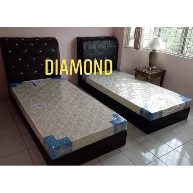 Katil Divan Single 8 Inci Dan Tilam 5 Inci Rebond Foam Baru Shopee Malaysia