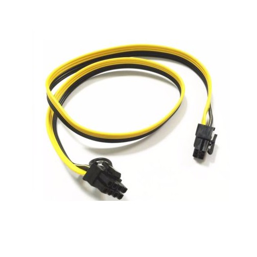 Long 6pin Male to Male 6p+2p or 8pin PCIe Power Cable (0.5m)