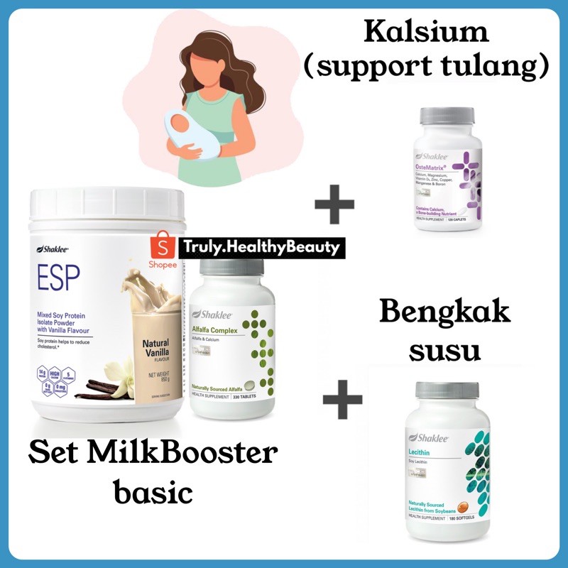 Set Penyusuan Milkbooster Tambah Susu Penggalak Susu Shaklee Esp Alfalfa Ostematrix Lecithin Bengkak Susu