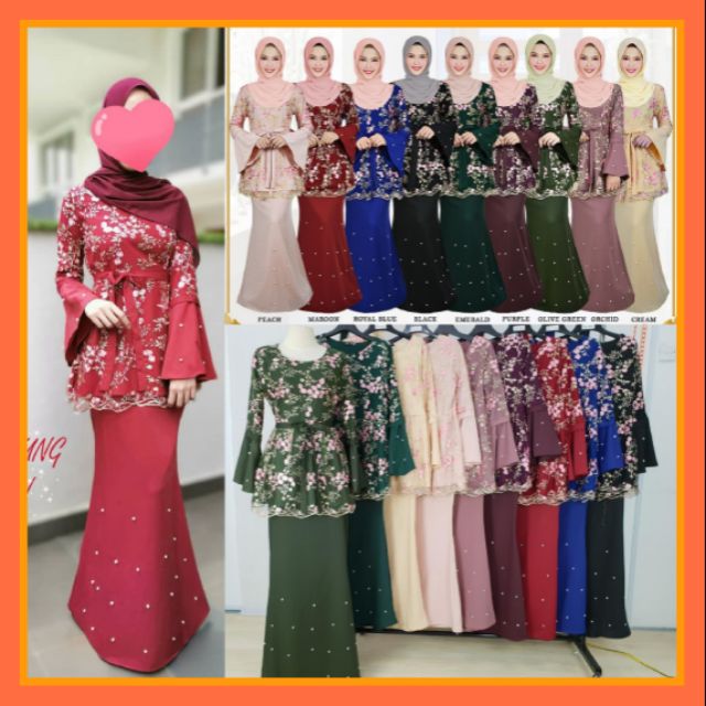 MARIOLINE PEARL BAJU KURUNG MODEN LACE BRIDESMAID KONVO MARIOLINE PEARL BAJU KURUNG MODEN LACE BRIDESMAID KONVO