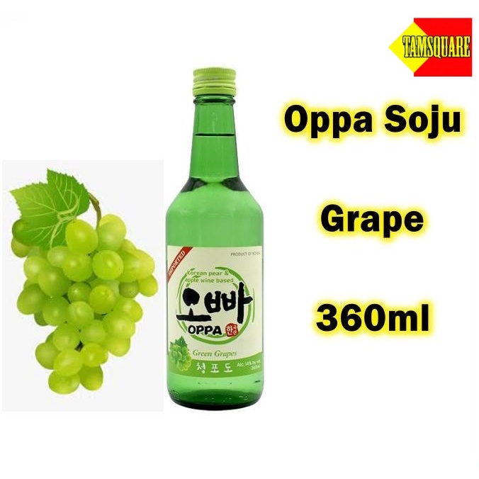 Oppa Soju Green Grape Flavor 360ml Imported From Korea