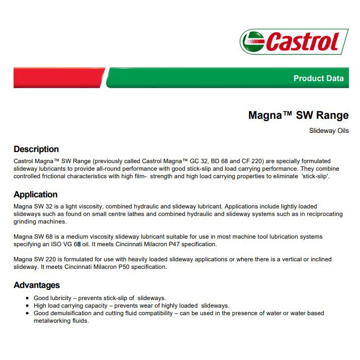 7085円 お買得 Castrol カストロール マグナ SW 68 Magna 前製品名 BD 20L 機械