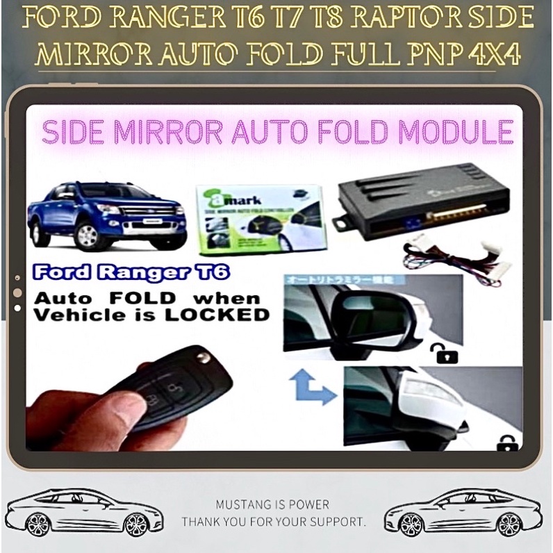 FORD RANGER T6 T7 T8 RAPTOR SIDE MIRROR AUTO FOLD FULL PNP 4X4 | Shopee ...