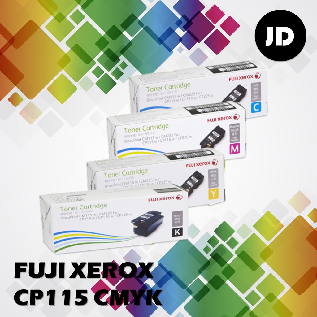 FUJI XEROX Genuine Original CP115/115 (CMYK) Toner ...