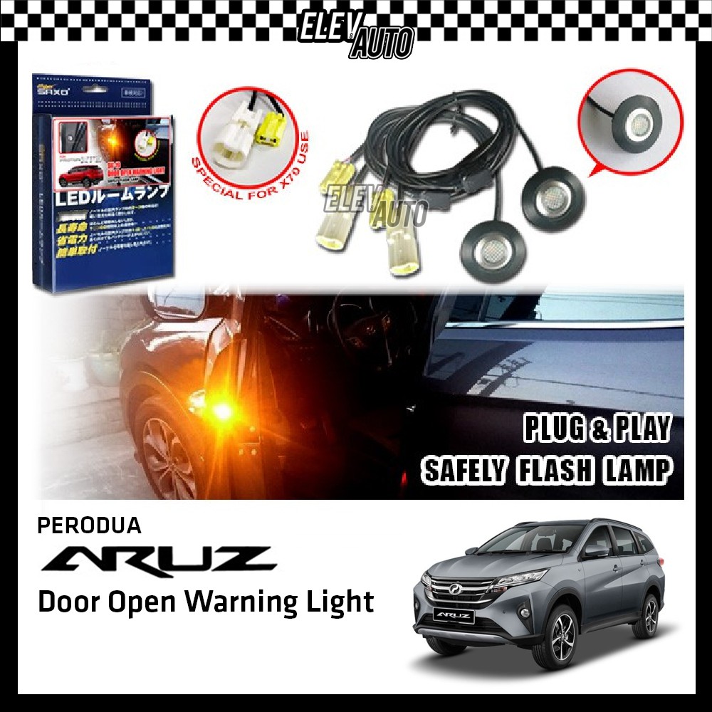 Proton X70 Door Open Warning Light Signal Blinking Hazard Light Safety Flash Led Plug Play Shopee Malaysia