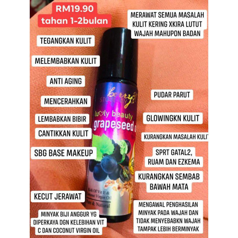 (READY STOCK!!!)Grapeseed Oil By Berry Stoberry / Minyak Biji Anggur