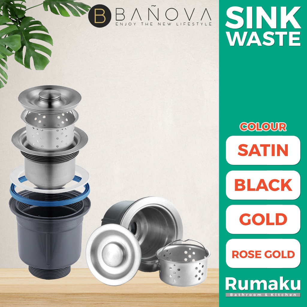 BANOVA Kitchen Sink Drainage Waste with Filter BK-510 / IT-110