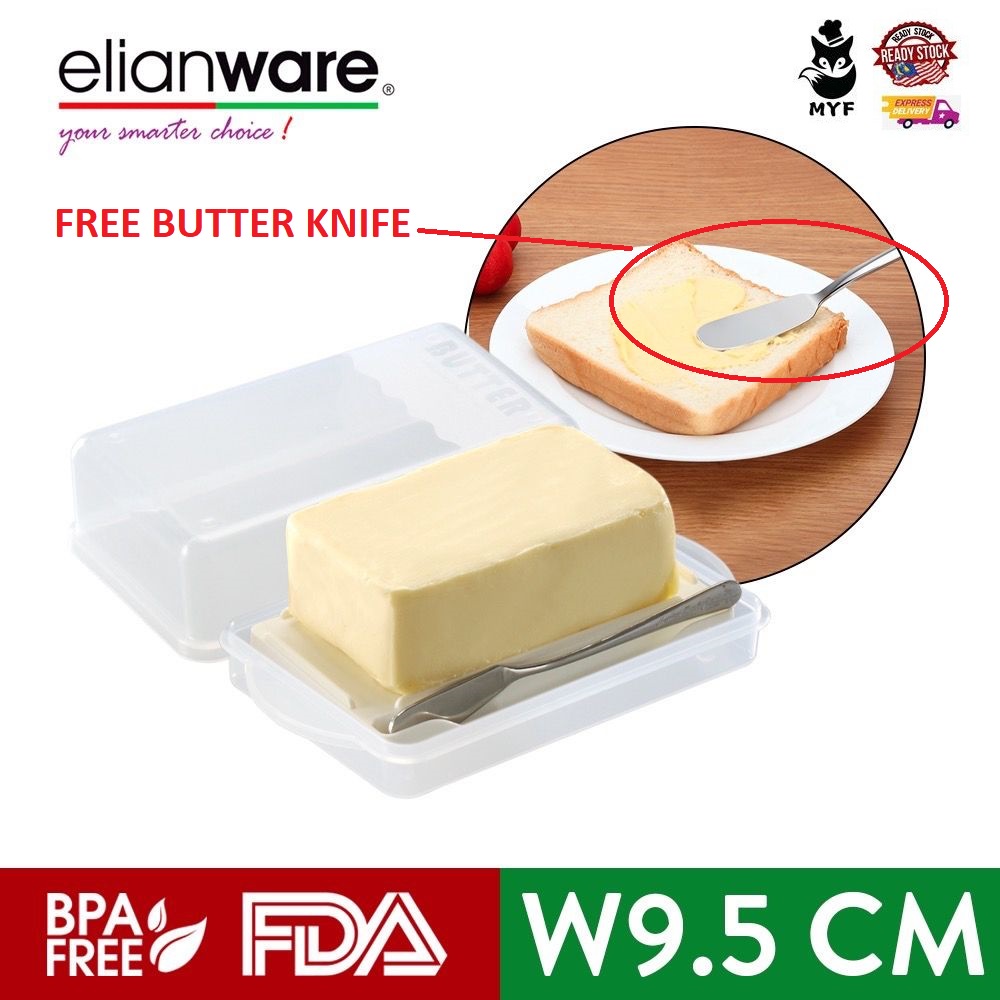 Elianware E195 Butter Case Butter Keeper Butter Knife Butter Holder