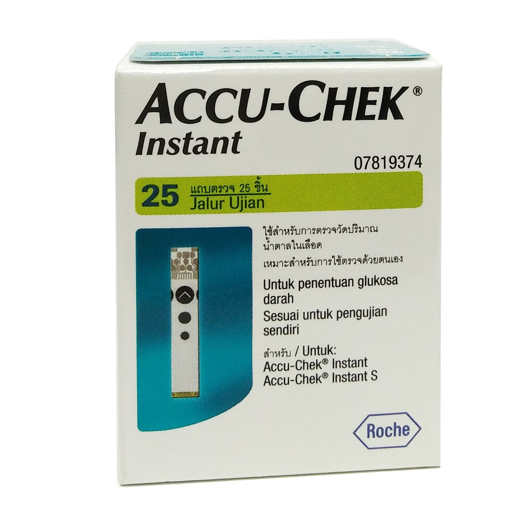 Accu chek instant strips 25 s shopee malaysia