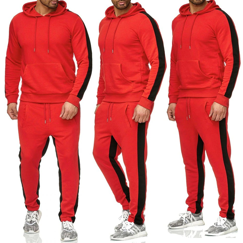 mens red sweatsuit