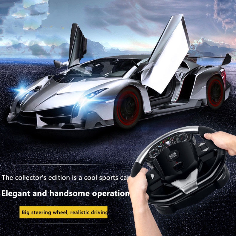 Remote control car toy 1:10 Model car ferrari model lamborghini model   Gravity induction Emulation big steering wheel A key to  open the door | Shopee Malaysia