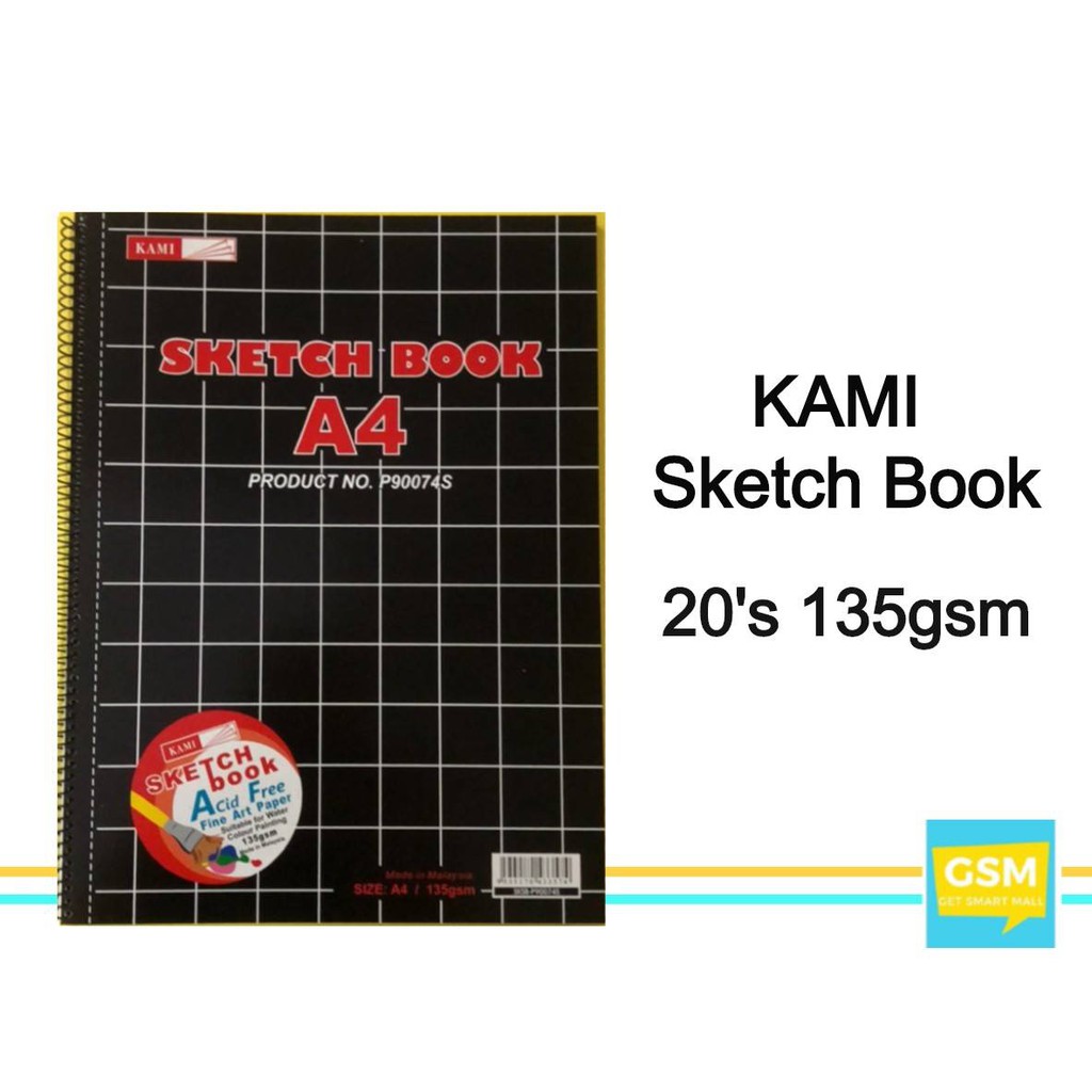 Kami Sketch Book A4 (135gsm   20 Pages) 