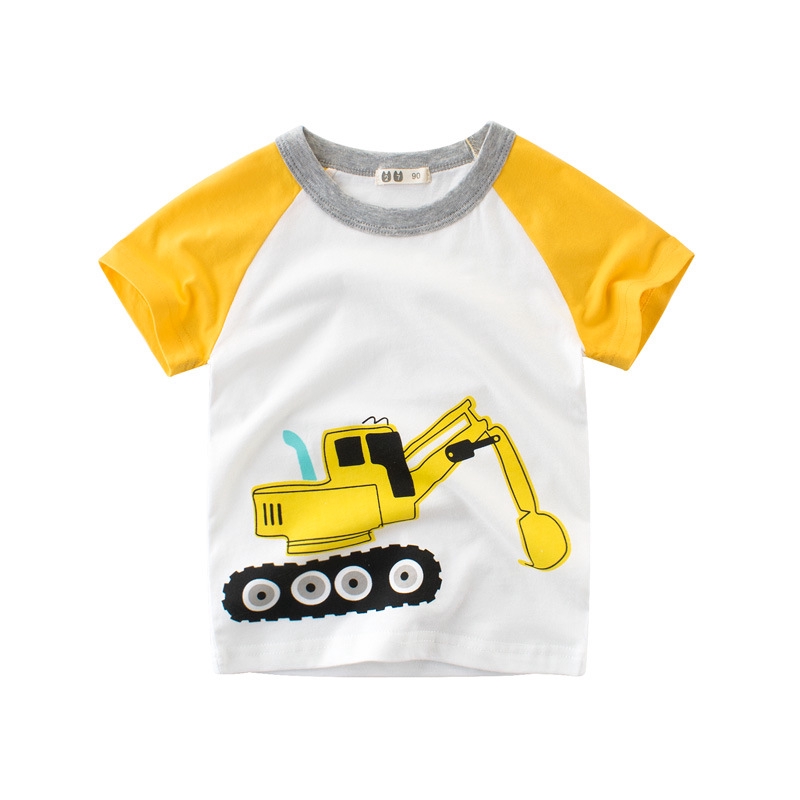 New Summer Children S Short Sleeve T Shirt Kids Boys Cotton Excavator Top Tee Shopee Malaysia - kids boys funny tee eat sleep roblox t shirt summer short sleeve tops gift shirt shopee malaysia