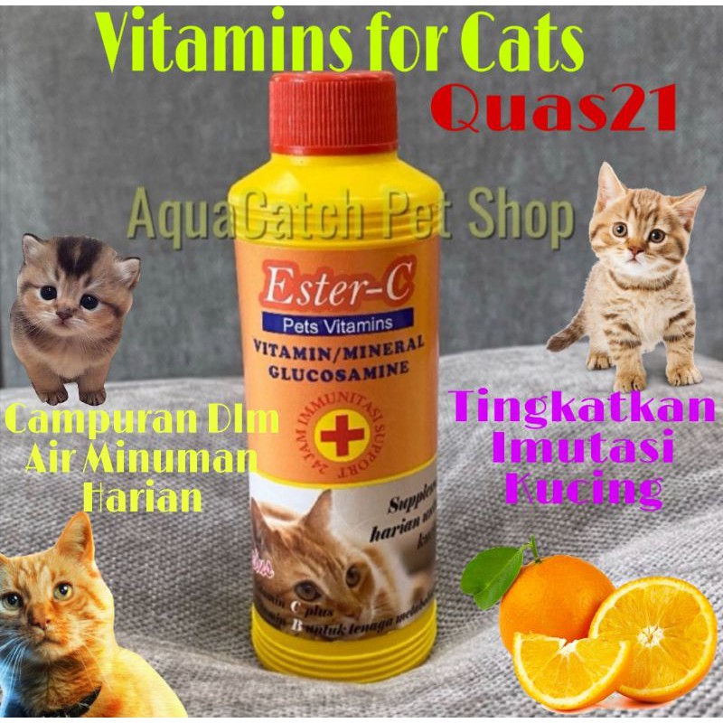 Ester C Pet Vitamins for Cats & Kitten Harian 200ml