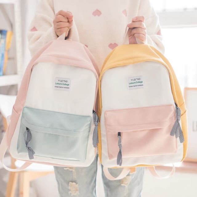 pastel school backpack