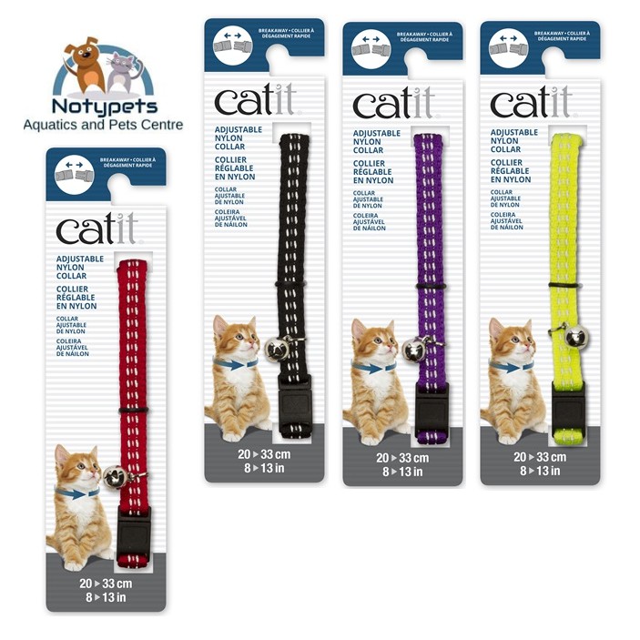 Catit Adjustable Breakaway Nylon Collar - 20-33 cm (8-13 in)