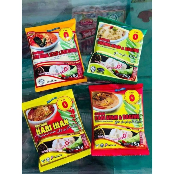 Harga Borong!!! Rempah Kari Cap O Original 25gm  Shopee Malaysia