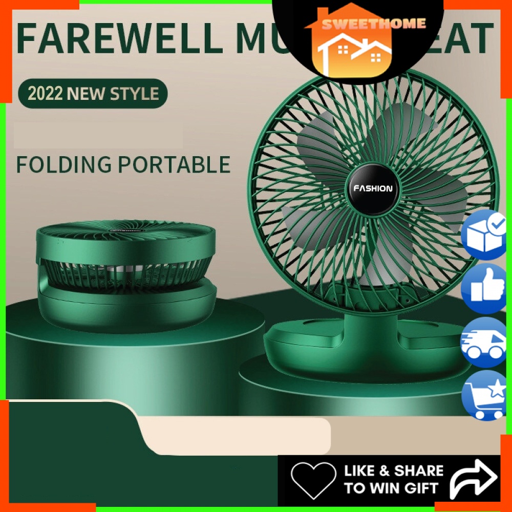 8 Inch USB Desktop Fashion Cable / Rechargeable Folding Fan Big Wind