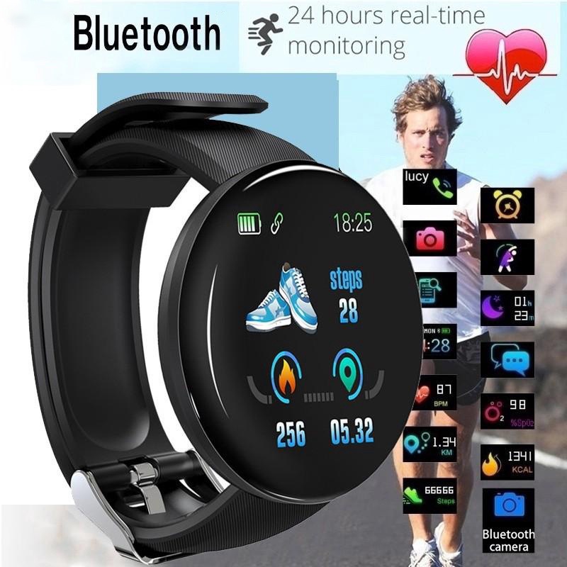 2022 D18 Waterproof Round Smart Watch with Fitness Tracker/Bluetooth Smart Watch for Men