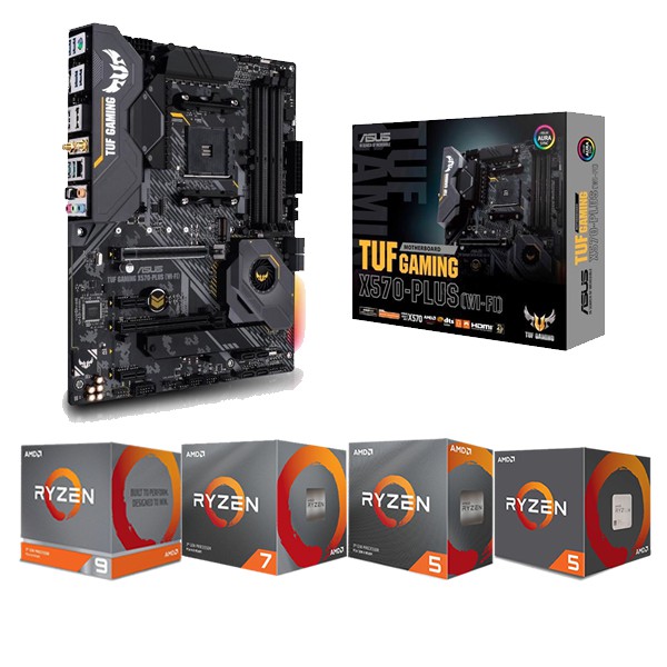 Asus Tuf Gaming X570 Plus Wi Fi Socket Am4 Mainboard With Amd Ryzen Cpu Combo Shopee Malaysia