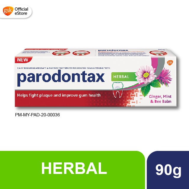 parodontax HERBAL Toothpaste to Help Fight Plaque and Improve Gum Health (90g)