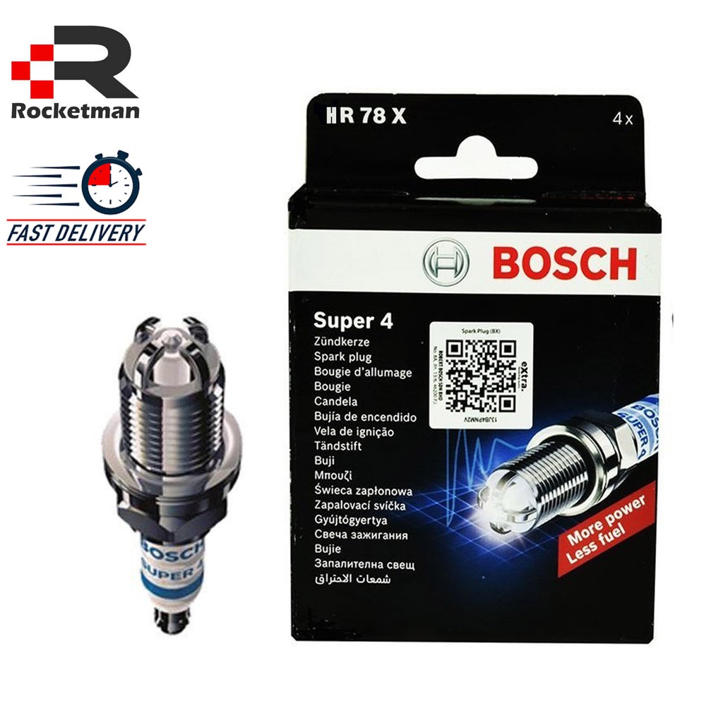 BOSCH SUPER 4 SPARK PLUG PROTON GEN2 SATRIA NEO SAGA BLM WAJA CAMPRO