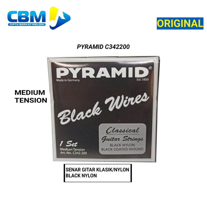 Black Nylon Pyramid Guitar C Medium Tension Pyramid Senar Shopee Malaysia