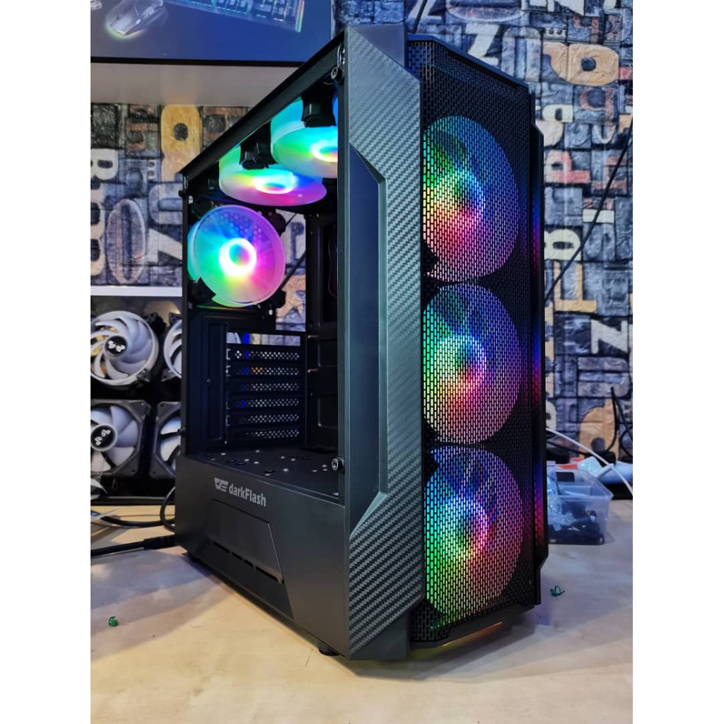 #Aigo darkFlash Leo ATX Tempered Glass Gaming Casing# [ATX, Matx, Mini ...