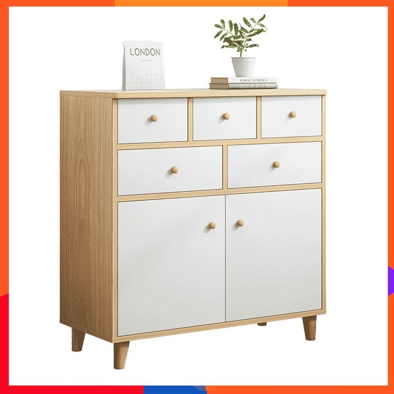 Locker Bedroom Drawer Nordic Chest Of Drawers Simple Solid Wood Storage Cabinet Living Room Cabinet Wall Combination Chest Of Drawers Shopee Malaysia